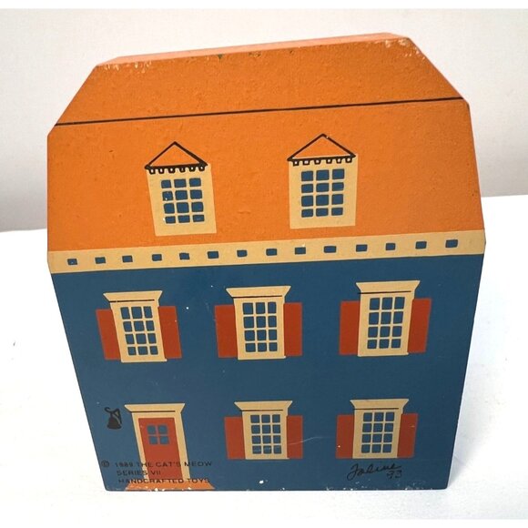 Cat's Meow 4 Handcrafted Wooden Village Building Block Set 1985-1993 - Picture 6 of 14